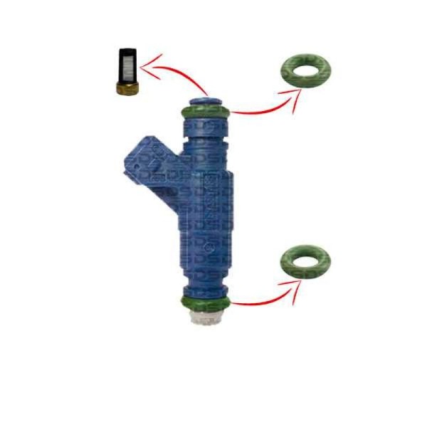 Kit de o-rings y filtros — Citroën/Peugeot/Fiat/Chevrolet/Honda/Nissan/Volkswagen (Astra, Fox, HRV, Mobi, Suran, Tiida, Uno)