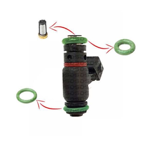 Kit o-rings y filtros — Fiat/Ford/Jeep (Argo, Chronos, Compass, Courier, Dobló, Ecosport, Fiesta, Idea, Ka, Linea, Mobi, Palio, Pulse, Punto, Renegade, Siena, Strada, Toro, Uno)