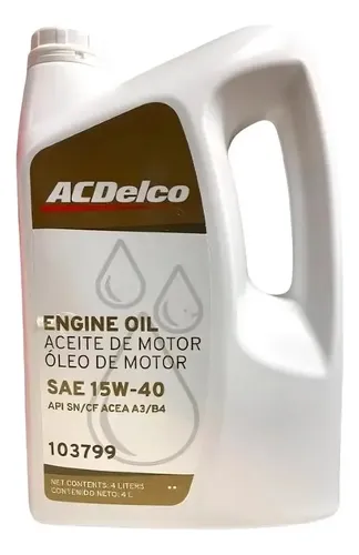 Aceite de motor mineral 15W40 — AC Delco