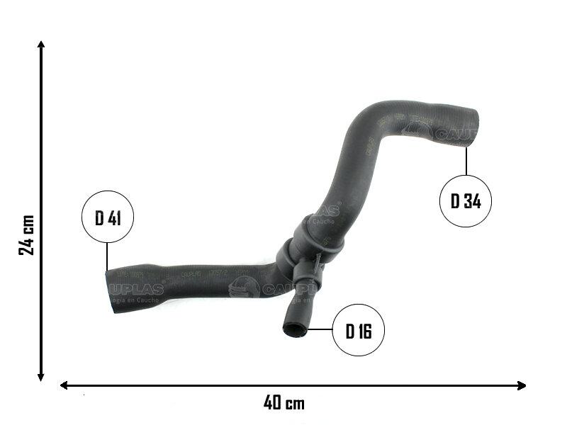 Manguera inferior de radiador — Chevrolet (Agile)