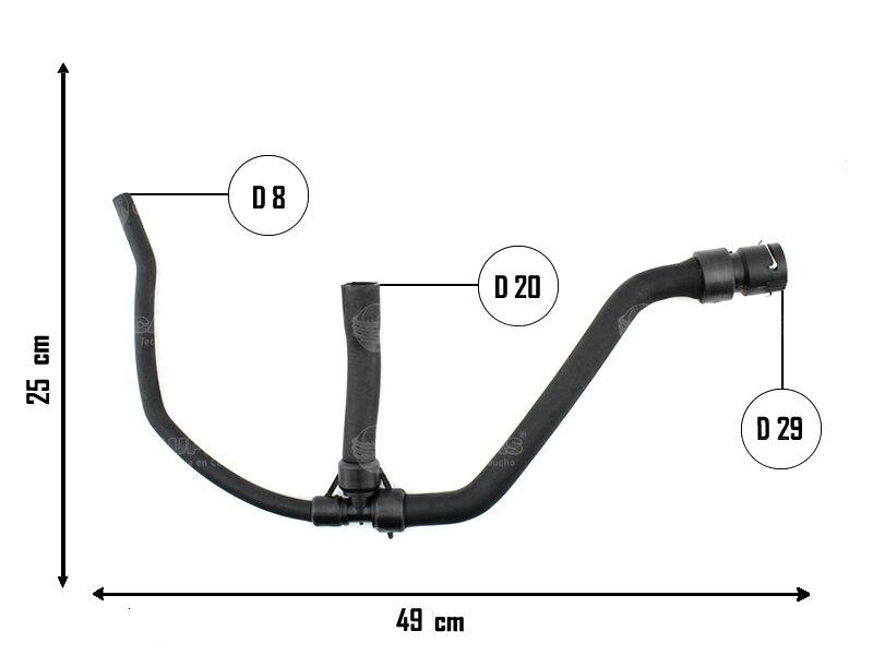 Manguera entrada calefacción — Chevrolet (Onix, Prisma)