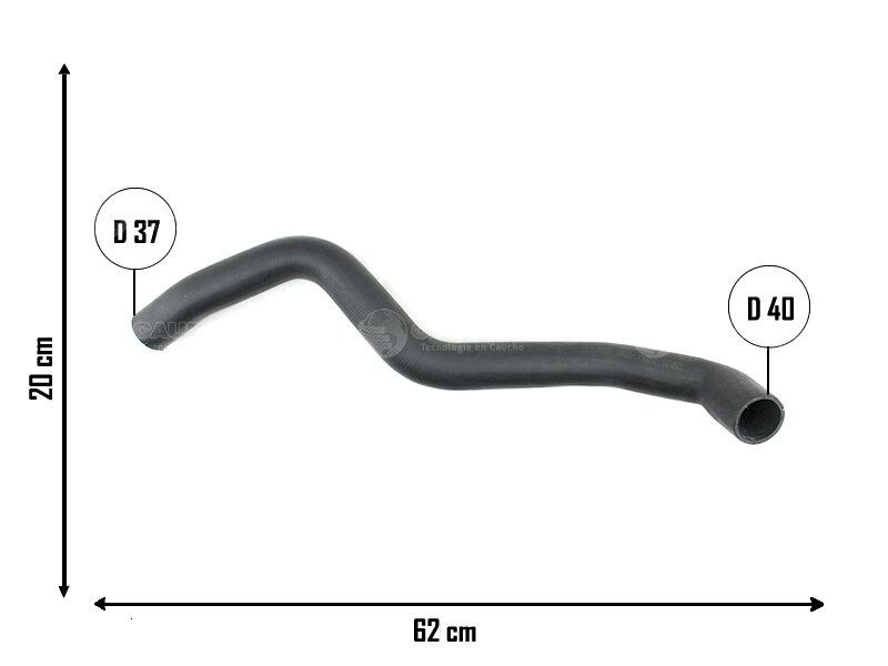 Manguera de radiador inferior — Chevrolet (S10 2.8 Duramax)