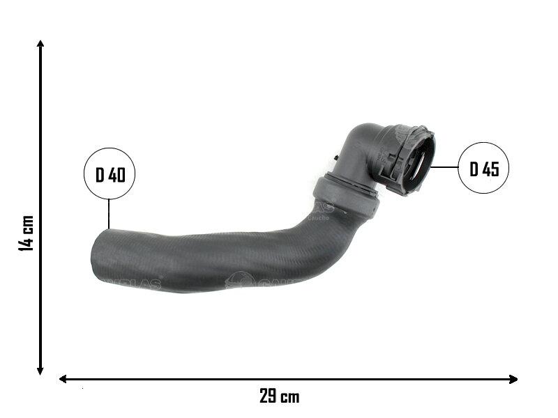 Caño inferior de radiador — Chevrolet (Cruze)