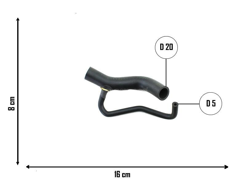 Manguera retorno gases de combustión (válvula presión antillama) — Volkswagen (Gol, Saveiro)