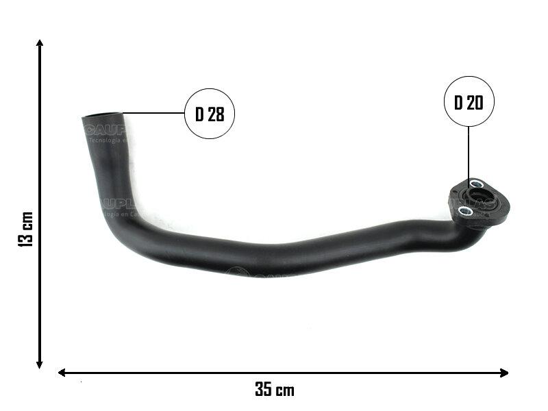 Tubo de venteo de gases — Volkswagen (Caddy, Polo)