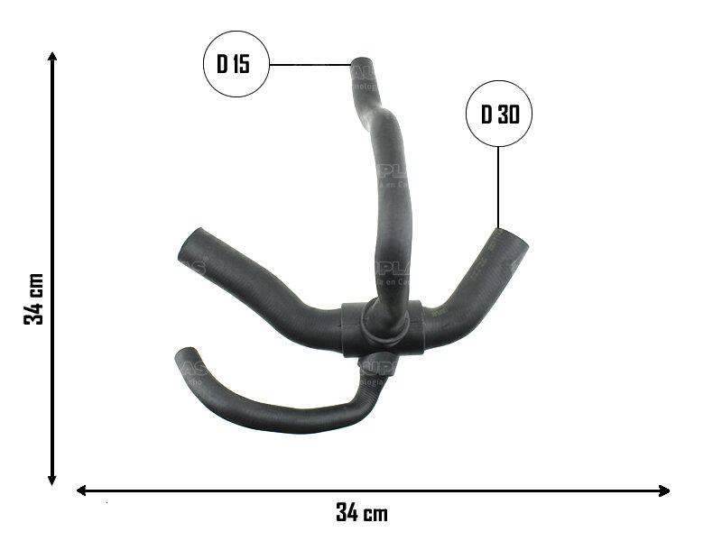 Caño de radiador superior bifurcado — Volkswagen (Gol)
