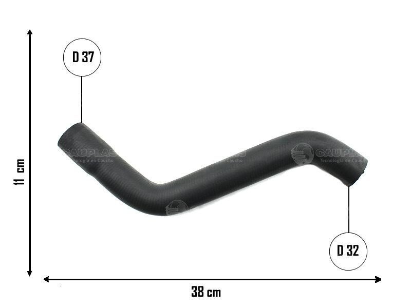 Manguera inferior de radiador — Chevrolet (Corsa)