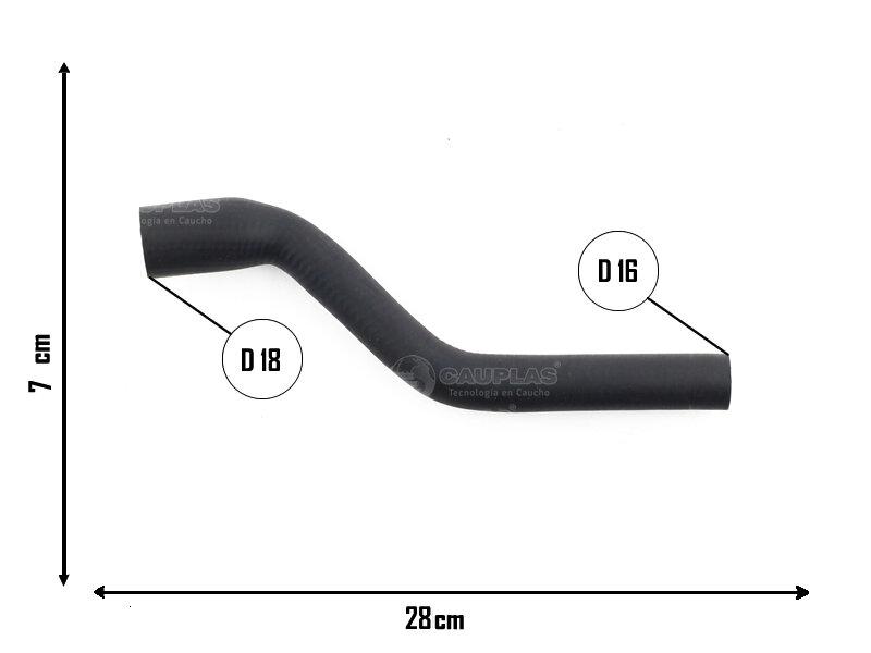 Caño de calefacción con acoples — Volkswagen (Gol)