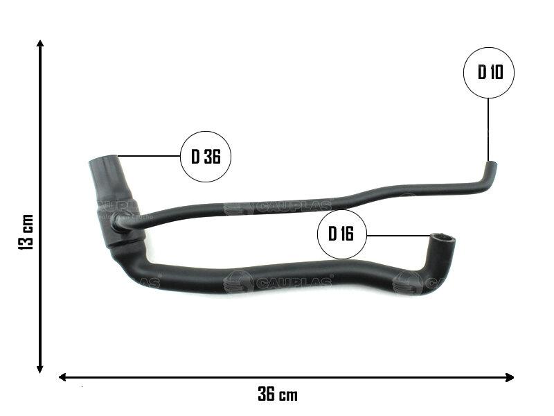 Manguera de descarga de gases — Volkswagen (Fox, Golf)
