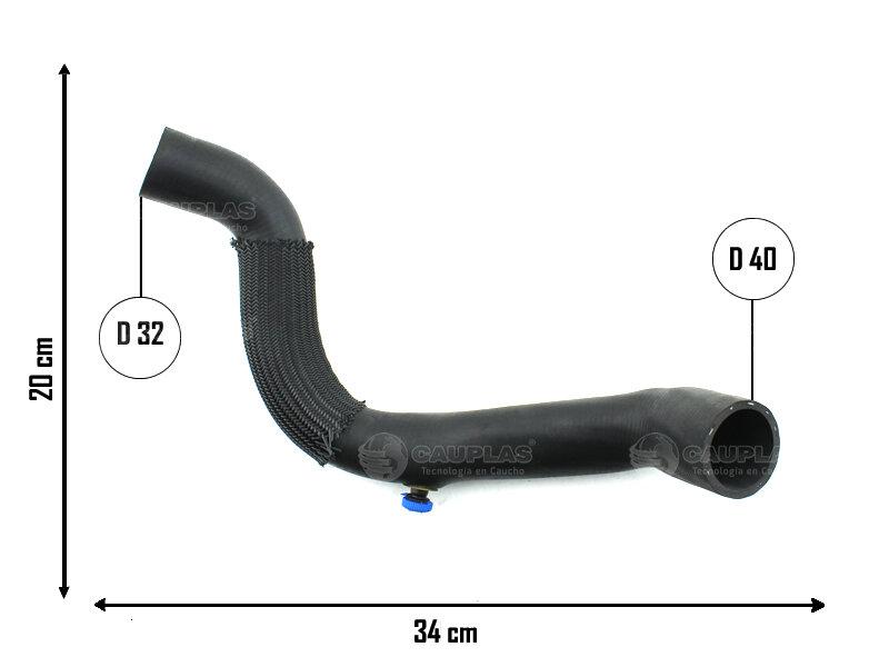 Caño superior con purgador — Renault (R19 1.6 RN, R19 1.6 RL)