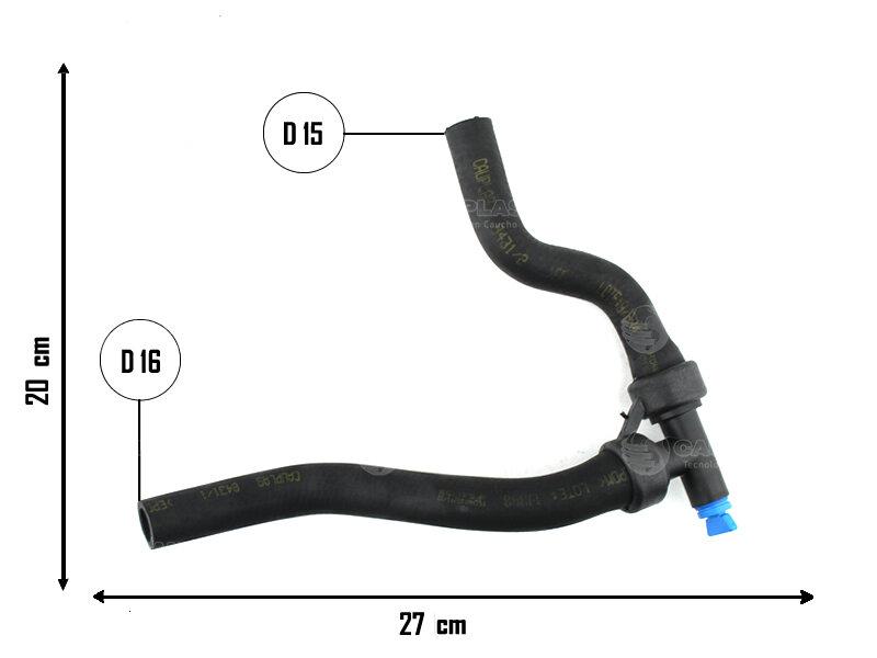 Manguera de calefactor salida — Fiat (Palio, Siena, Strada)