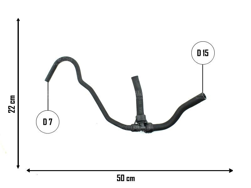 Manguera de calefactor entrada — Fiat (Idea, Palio, Siena, Strada)