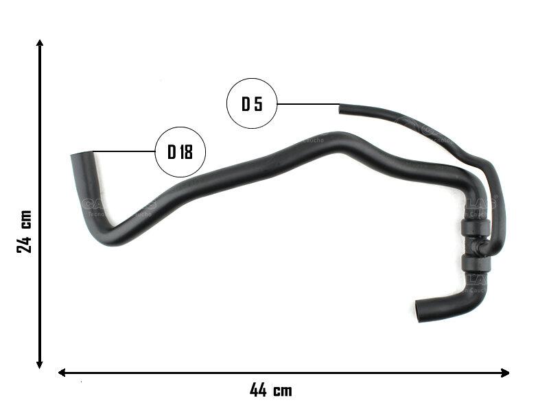 Caño goma filtro de aire/tapa motor — Fiat