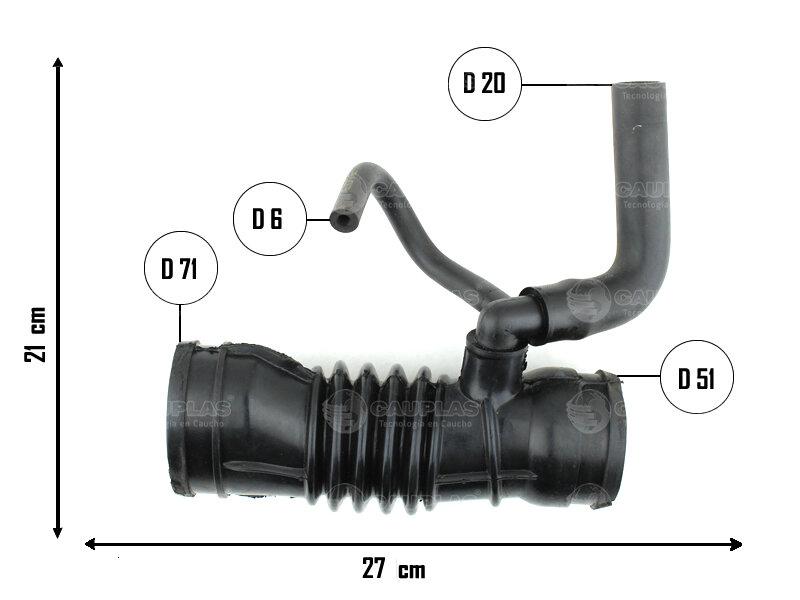Manguera toma de aire — Fiat (Palio 1.4 8V MPI)