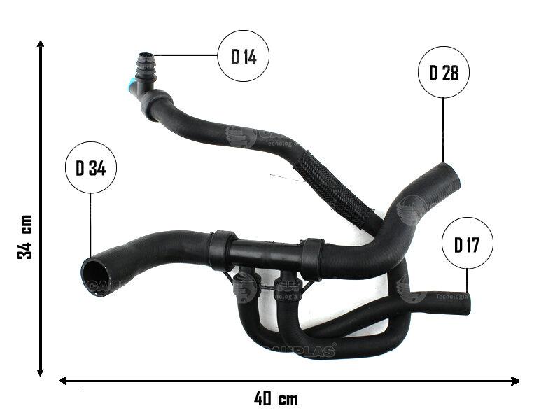 Manguera inferior de radiador — Fiat (Palio)