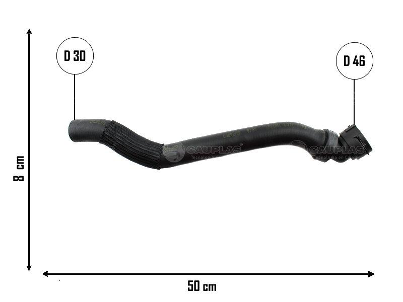 Manguera de radiador superior — Fiat (Toro)