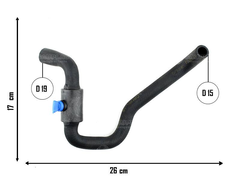 Manguera de calefacción con acoples — Peugeot (207)