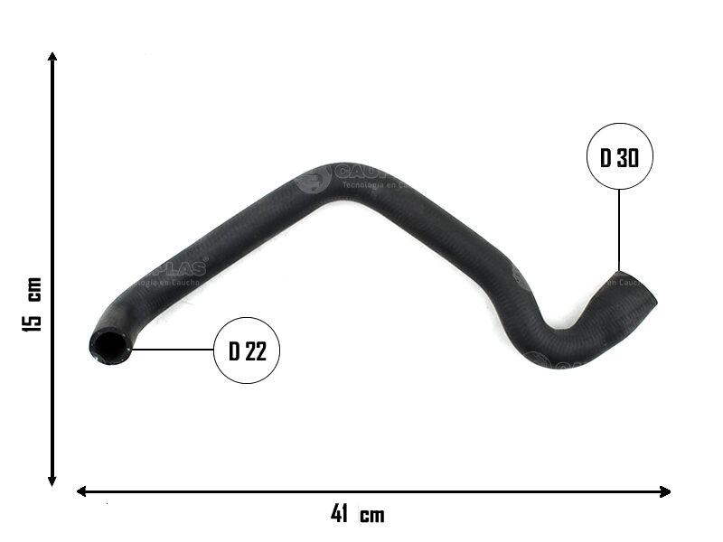 Manguera de radiador inferior — Peugeot/Citroën (Berlingo, Partner)