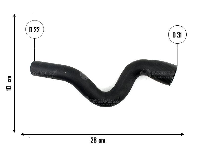 Manguera superior de radiador — Peugeot · Citroen Berlingo / Jumpy · Peugeot 206 / 207