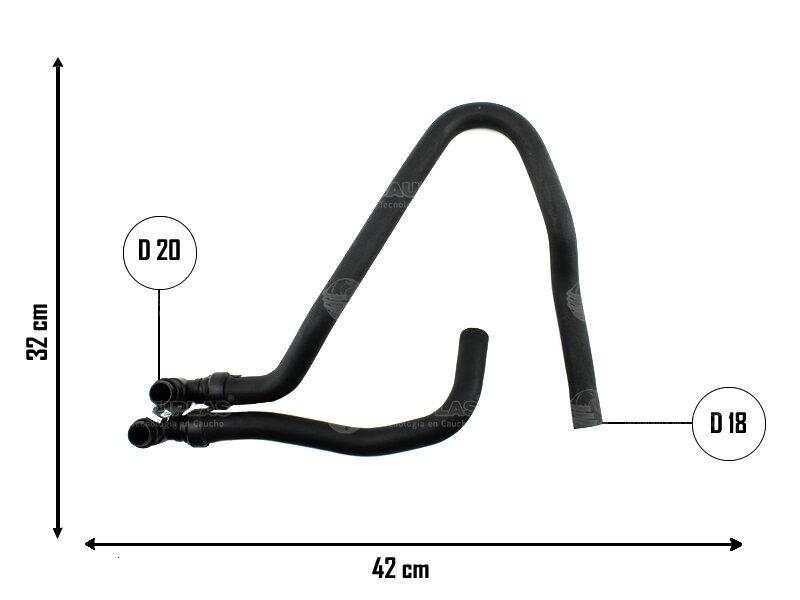 Manguera de calefacción — Peugeot (Partner)