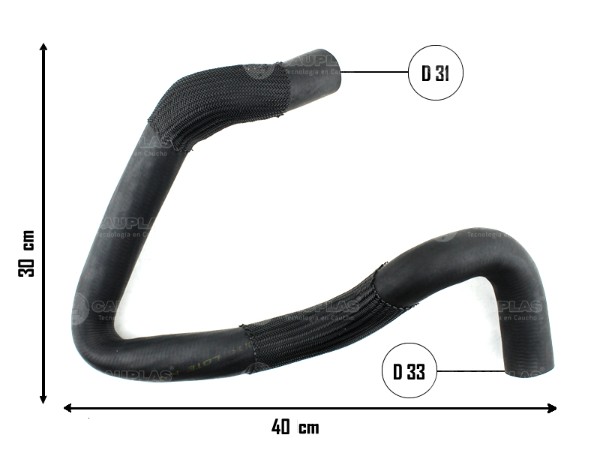Manguera de radiador inferior — Volkswagen (Fox)