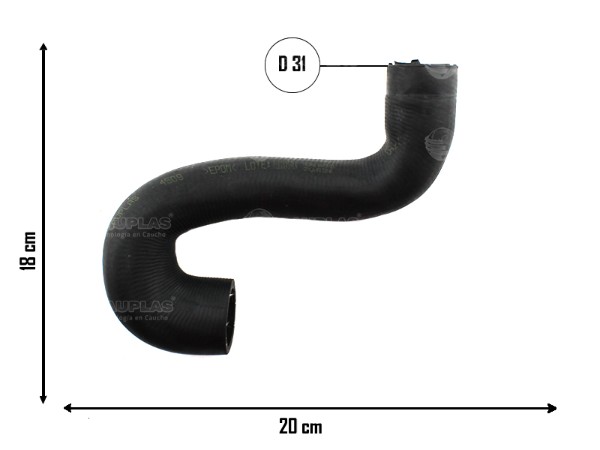Manguera de radiador superior — Chevrolet (Corsa)
