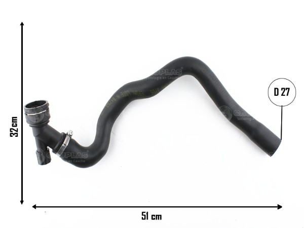 Manguera de radiador inferior — Volkswagen (Fox, Suran)