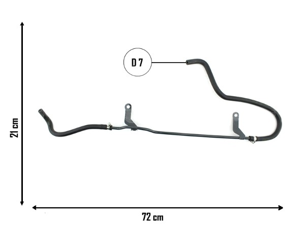Manguera de vaso de expansión con conector de 3 vías — Volkswagen (Fox, Suran)