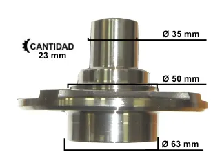 Maza de rueda y portamazas ford escort 88/95 | Delantero