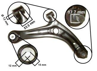 Parrilla de suspensión izquierda con rótula — Ford (Fiesta Kinetic, Ka Kinetic)
