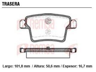 Pastilla de freno trasera — Ford (Mondeo)