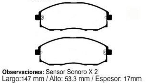 Pastilla de freno delantera — Hyundai/Ssangyong