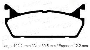 Pastilla de freno trasera — Mazda (323, 626, Miata, MX6)