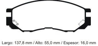 Pastilla de freno delantera — Mitsubishi (L200)