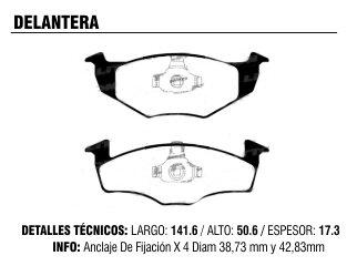 Pastilla de freno — Volkswagen (Gol, Gol Trend)
