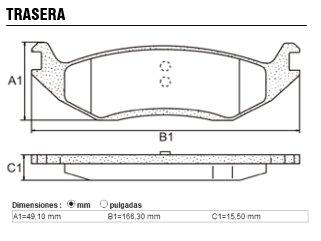 Pastillas de freno traseras — Dodge (Ram 1500, Ram 2500)