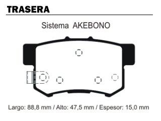 Pastilla freno honda civic 07/../Accord/Crv / Rover 600 trasera 4070/1 (PD554)