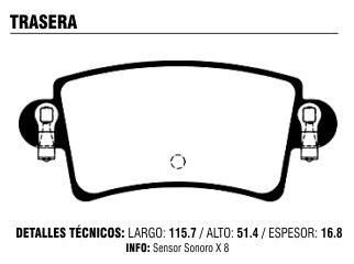 Pastilla freno renault master 2.5 dci-2.8D-2.8 dti 02/..trasera (516)