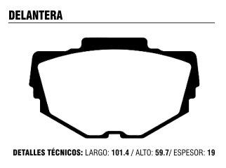 Pastilla freno vw dodge 1500 renault 12 PD317