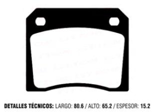 Pastilla freno peugeot 504404 fiat 15001600 delantera (PD313)