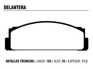 Pastilla freno fiat 128 125 PD308