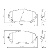 Pastilla freno toyota corolla 1.8 2.0 16V 2020/..delantero (PD2208)