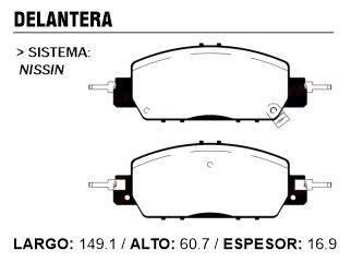 Pastilla freno honda civic 1.5 vtec-2.0 vtec 16-../Fit 17-.. delantera (PD1526 - 4974/0)