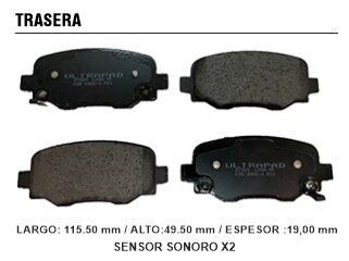 PASTILLA FRENO FIAT 500 1.4 18/.. / JEEP RENEGADE 1.8-2.0 15/../COMPASS 2.4 17/../COMMANDER 2.0 TD AT9 4X4 TRASERA PD1496