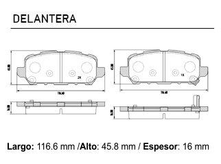 Pastilla freno honda hrv 15/.. trasera (PD1495) 4924/0