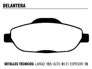 PASTILLA FRENO PEUGEOT 308/408/3008/5008 / CITROEN C4/LOUNGE DELANTERA
