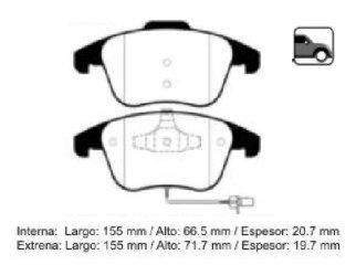 Pastilla freno vw Tiguan / Sharan del 1457B fras 4634/2 litt 4634/0 lit