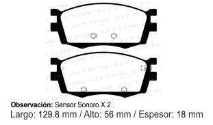 Pastilla freno kia rio hyundai accent PD1279