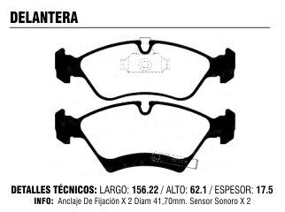 PASTILLA FRENO CHEVROLET MERIVA ZAFIRA PD077
