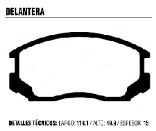 Pastilla freno mitsubishi colt lander (PD452)